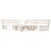 Image de vidaXL Salon de jardin palette 4 pcs - Blanc