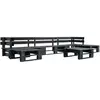Image de VIDAXL Canapés de jardin palette - Noir