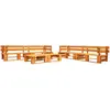 Image de vidaXL 6 pcs Bois marron miel