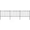 Image de vidaXL Clôture de jardin avec dessus en lance - Acier