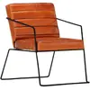 Image de vidaXL Fauteuil Brun roux - Cuir véritable