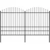 Image de vidaXL Clôture de jardin à dessus en lance (1,75-2)x3,4 m