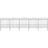 Image de vidaXL Clôture Jardin - Acier (1,75-2)x8,5 m Noir