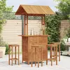 Image de vidaXL Table de bar avec toit - Acacia 113x106x217 cm