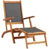 Image de vidaXL Chaise longue - Acacia et textilene