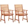 Image de vidaXL Chaises à manger d'extérieur - Lot de 2