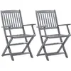 Image de VIDAXL vidaXL Chaises pliables d'extérieur - Acacia