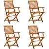 Image de vidaXL Chaises pliables d'extérieur - Lot de 4