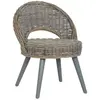 Image de vidaXL Chaise de Canapé Rotin Kubu - Gris