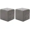 Image de vidaXL Poufs 2 pcs - Gris