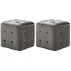 Image de VidaXL Pouf Velours - Gris