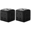 Image de vidaXL Poufs Velours Noirs