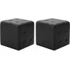Image de vidaXL Poufs 2 pcs - Noir