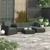 Image de vidaXL Salon de jardin 6 pcs résine tressée