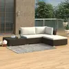 Image de vidaXL Salon de jardin 4pcs - Marron
