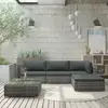 Image de Salon de jardin vidaXL Résine tressée Gris