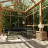 Image de vidaXL Salon de jardin 6 pcs - Résine tressée Gris