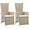 Image de vidaXL Chaises inclinables de jardin - Lot de 2
