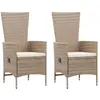 Image de vidaXL Chaises extérieures - Lot de 2 - Résine tressée Beige