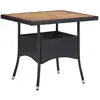 Image de vidaXL Table d'extérieur résine tressée bois acacia