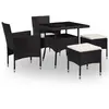 Image de vidaXL Ensemble à manger d'extérieur 5 pcs résine tressée