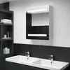 Image de vidaXL Armoire salle de bain LED 50x13,5x60 cm - Blanc argenté