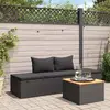 Image de vidaXL Chaise longue - Résine noire