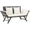 Image de vidaXL Banc de jardin Résine tressée 176 cm
