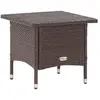 Image de vidaXL Table à thé résine tressée