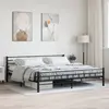Image de vidaXL Cadre de lit - Noir acier 200x200 cm