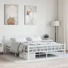 Image de vidaXL Cadre de lit et tête 160x200 cm métal - Blanc