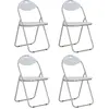 Image de VIDA XL Lot de 4 Chaises Pliantes Blanc