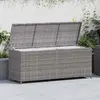 Image de vidaXL Boîte de rangement résine tressée 150x50x60 cm - Gris