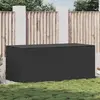 Image de vidaXL Boîte de rangement de jardin Résine tressée 180x90x70 cm Noir