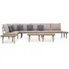 Image de vidaXL Salon de jardin 7 places avec coussins acacia