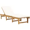 Image de vidaXL Chaise longue pliante bois Acacia