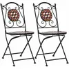 Image de vidaXL Chaises de bistrot mosaïque