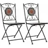 Image de vidaXL Chaises de bistrot mosaïque