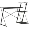 Image de vidaXL Bureau avec étagère - Noir