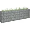 Image de vidaXL Lit surélevé à gabion 270x30x90 cm