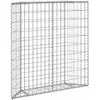 Image de VidaXL Lit surélevé à Gabion - 100x20x100 cm Argenté