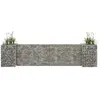 Image de vidaXL Jardinière à gabion en H - Fil d'acier 260x40x60 cm