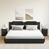 Image de vidaXL Tables de chevet 2 pcs noir bois d'ingénierie