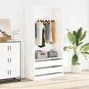 Image de vidaXL Garde-robe Blanc Brillant