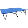 Image de VIDAXL Chaise longue pliable 2 places acier bleu