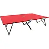 Image de VIDAXL Chaise longue pliable 2 places acier rouge
