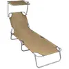 Image de VidaXL Chaise Longue Taupe
