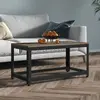 Image de VIDAXL Table basse Gris et noir 90x45x45 cm