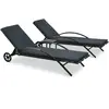 Image de VidaXL Chaises Longues et Table Anthracite