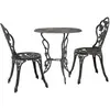 Image de vidaXL Salon de bistro 3 pcs - Aluminium coulé